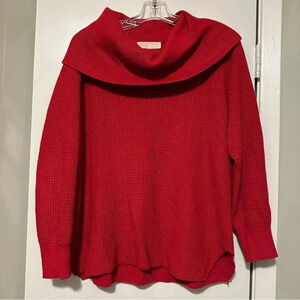 Michael Kors red cowl neck sweater size L